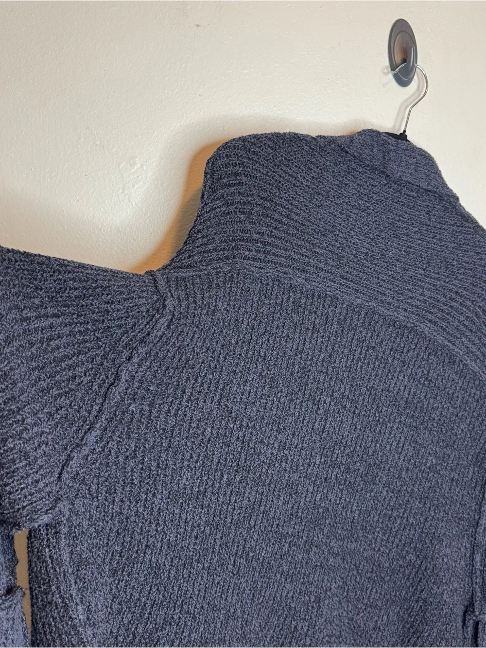 Free People Low Tide Cardigan Navy Blue Knit Open Pocket